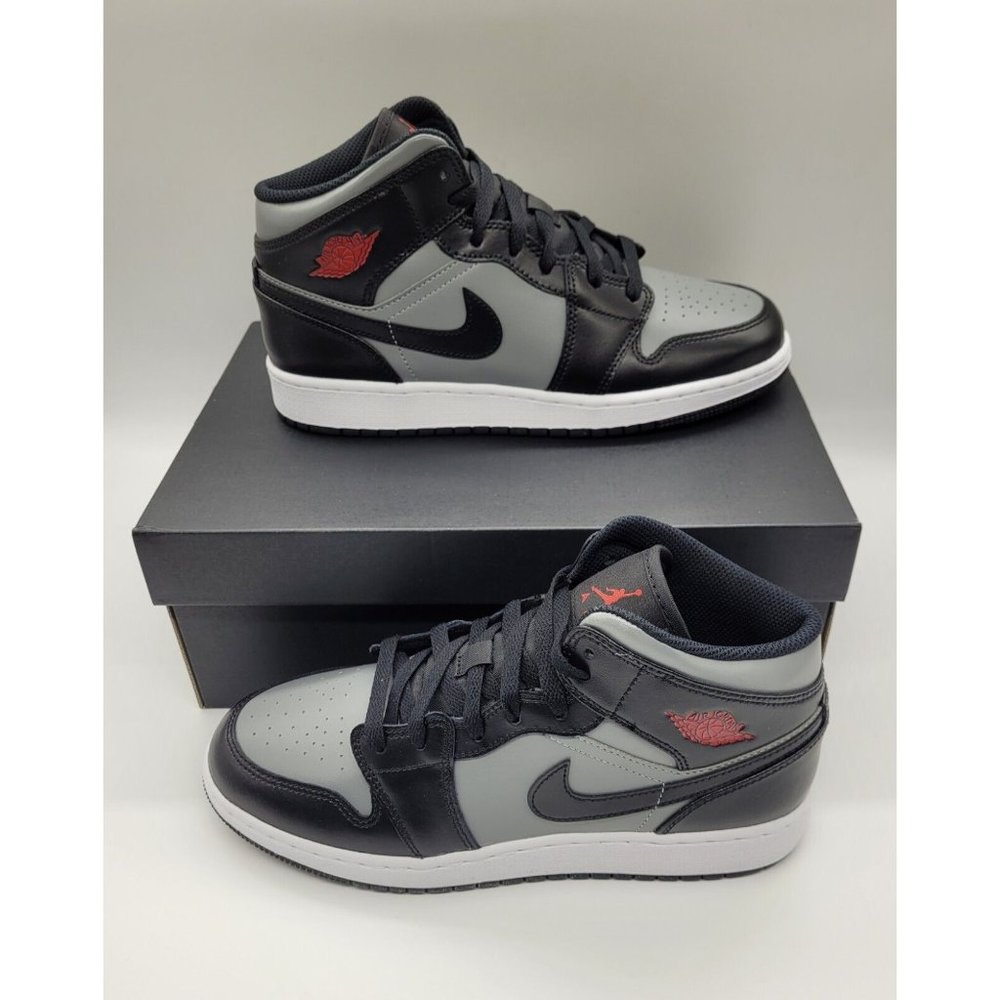 Jordan 1 Mid 'Shadow' (GS) 554725-096 - Picture 2 of 11